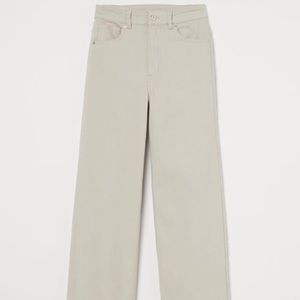 H&M wide leg twill pants